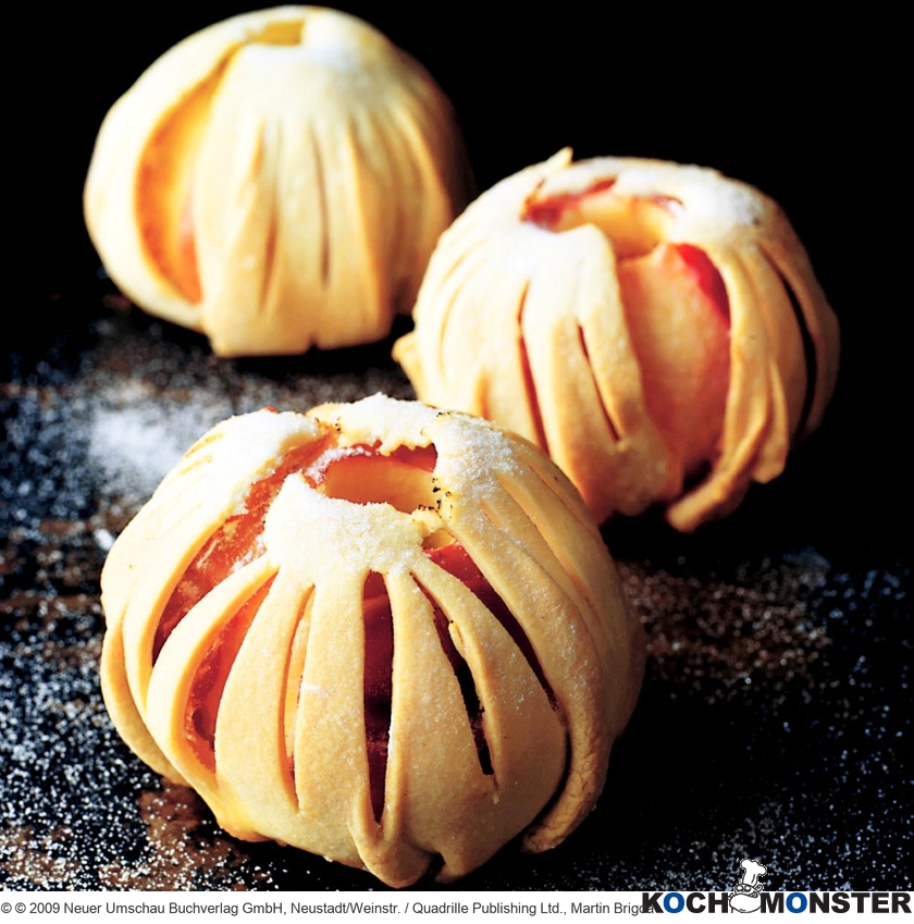 Bratäpfel in Teighülle
Foto (c) © 2009 Neuer Umschau Buchverlag GmbH, Neustadt/Weinstr. / Quadrille Publishing Ltd., Martin Brigdale
(stark reduzierte Bildqualität) Bratäpfel in Teighülle