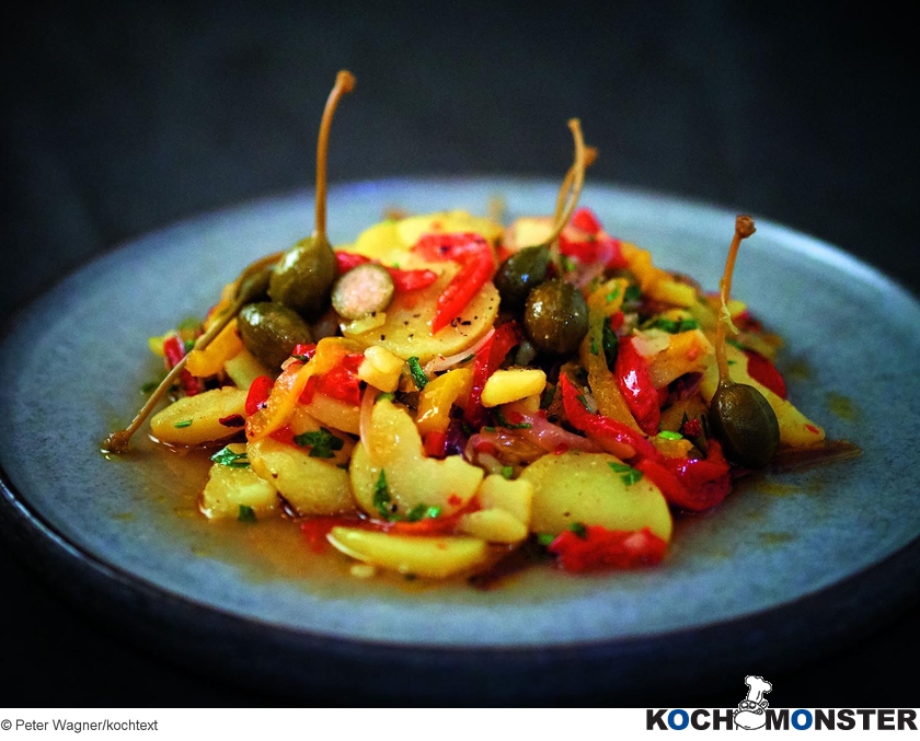 löschen - Kartoffelsalat mit Kapern und Paprika